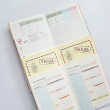 MaoTu цветной планировщик, блокнот для путешествий, записная книжка, наполнитель, бумажные вставки, ежедневный еженедельник, офисный, школьный блокнот