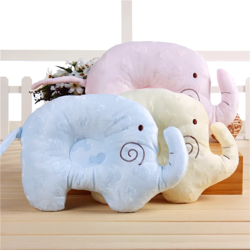 

Lovely Baby Shaping Pillow Soft Cotton Cartoon Sleep Head Positioner Anti-rollover Elephant Head Protection Newborn Gift