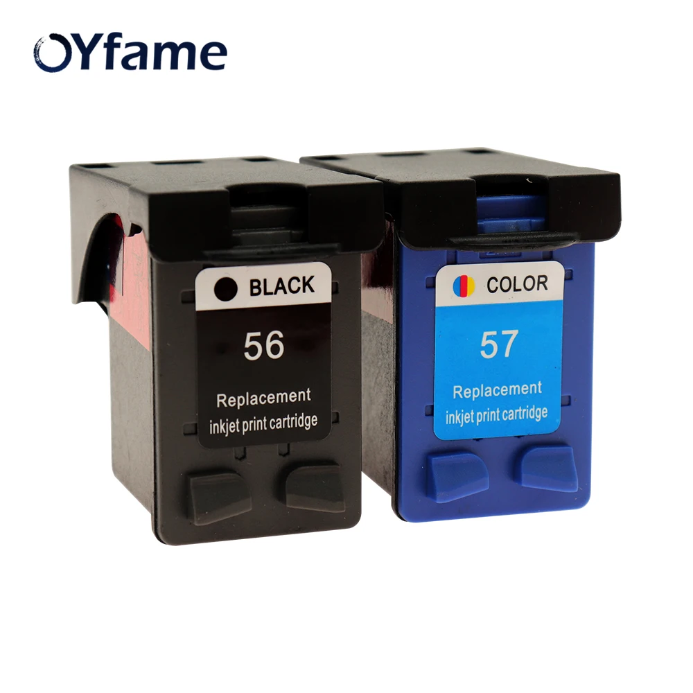 OYfame For HP56 57 Ink Cartridge Replacement For HP56 57 Compatible For