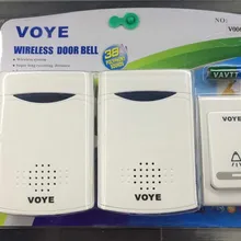 Беспроводной дверной звонок с дистанционным управлением для дома 38 Степень громкости музыки по желанию дверной звонок с приветствием один для двух V006B2