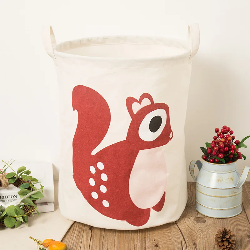 أكياس الكرتون حمام تعيق الغسيل سلة طوي التخزين المنظم للأطفال لعبة