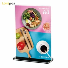 A4 акриловая фоторамка стол знак Дисплей Стенд рекламный щит этикетки держатель подставка для меню держатель для ценника рама для рекламы