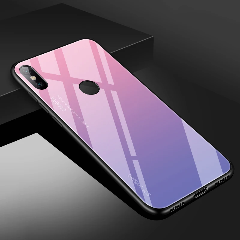 Градиентный чехол из закаленного стекла для Xiaomi mi 9T 9 Lite 8 SE A2 светильник A3 A1 mi 9 mi 9T mi 9SE чехол-накладка на красный mi Note 7 8 Pro 8T 7A