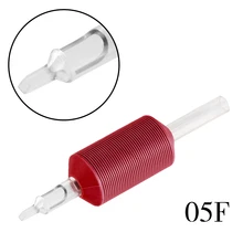 5FT " 25 мм 20 шт. тонких линий красный Одноразовые Grip татуировки Трубка с Советы Профессиональный для татуировки аксессуар оборудования машины питания