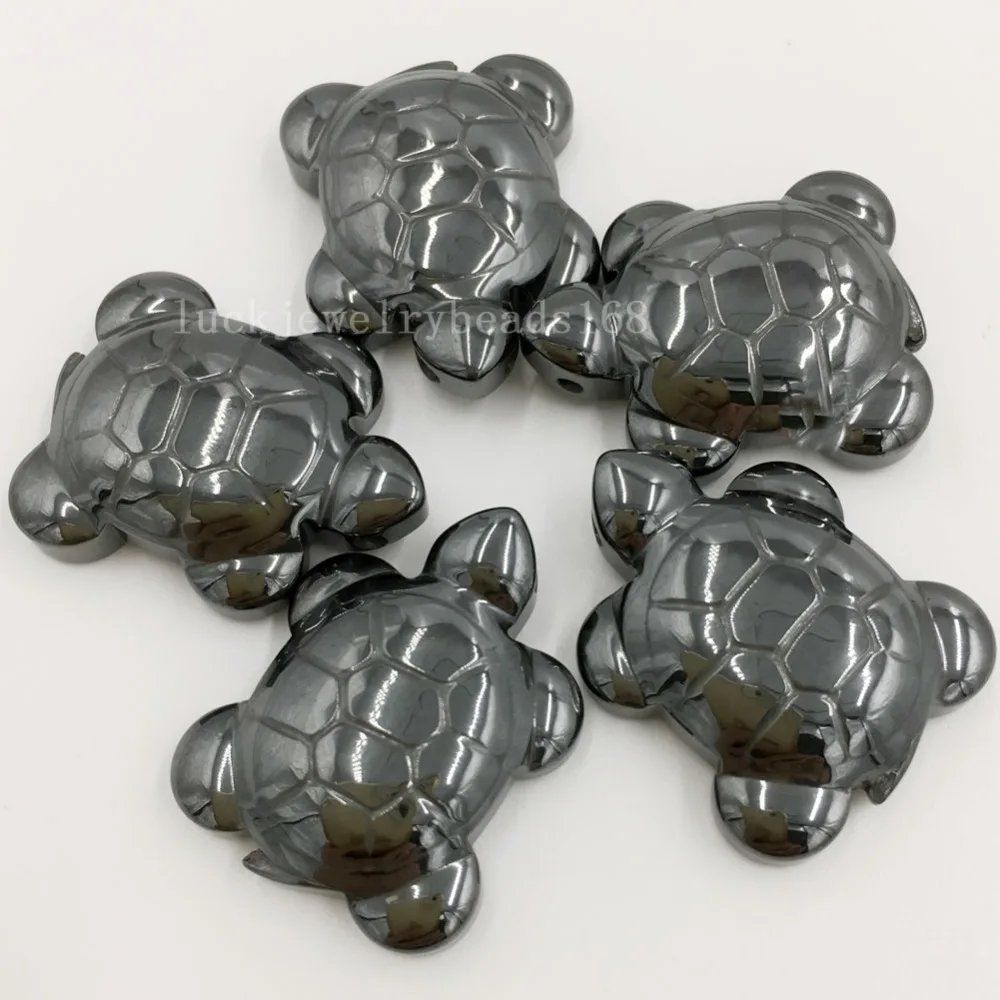 

Free shipping Fashion Jewelry Black Non-Magnetic Hematite Turtle Pendant Bead 1pcs SMC1890