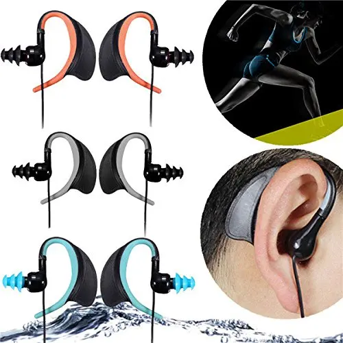 Swimming IPX8 sports earhook earphone,Swimming Running Diving headphone
