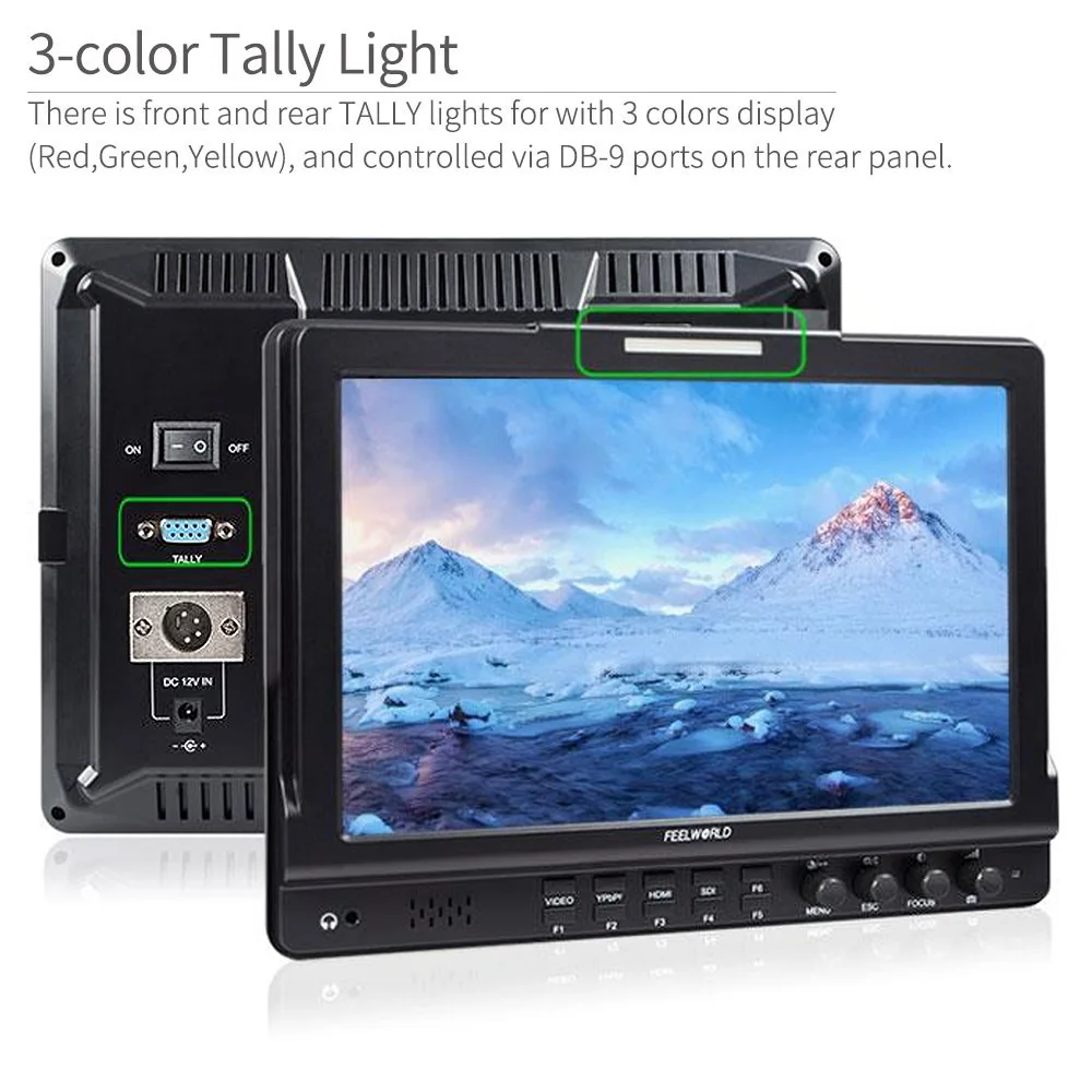 Feelworld FW1018V1 10.1"IPS 4K HDMI Camera Field Monitor Full HD 1920x1200 LCD Monitor for DSLR Video Movie Shooting Stablizer