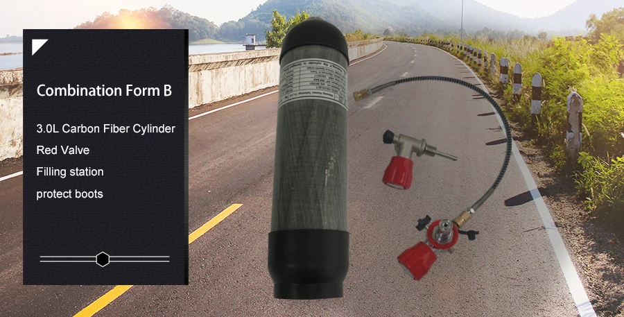 AC10311 pcp воздушная винтовка мини бутылка погружения hpa бак 4500psi цилиндр высокого давления 3L CE m18* 1,5 резьба