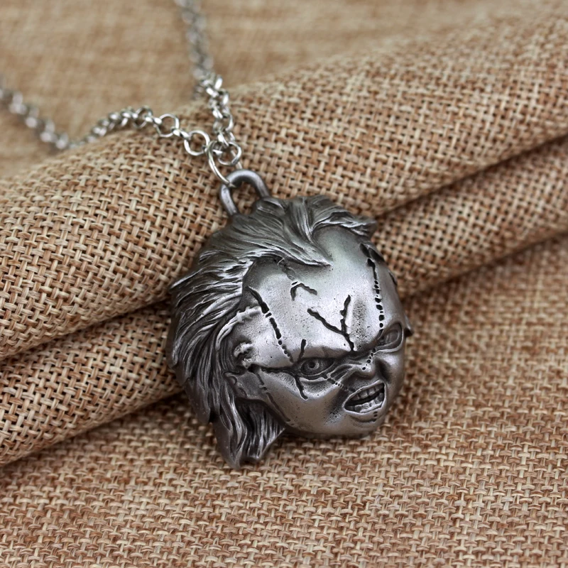 Anime Cartoon Horror Movie Curse Of Chucky Metal Alloy Necklace