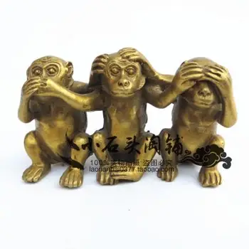 

of the monkey said Feng Shui bronze to see and hear the anti villain office animal ornaments accessories special offer