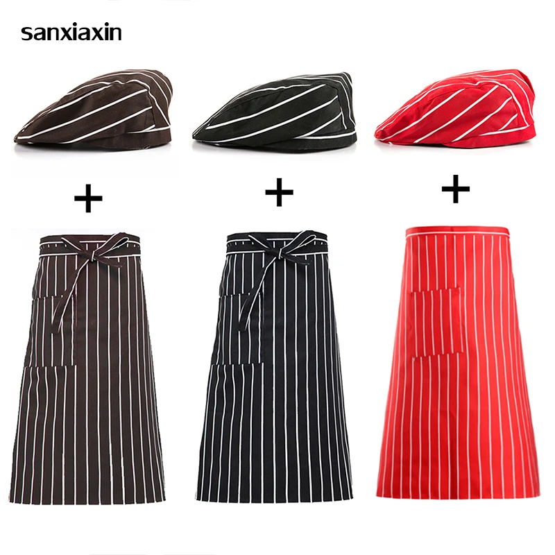 

new Kitchen Cook Aprons Work Dining Half-length Long Waist Apron Catering Chefs Hotel Waiters Uniform beauty apron chef uniform