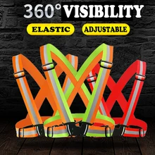 Светоотражающие ремни безопасности для езды на велосипеде жилет ремень полоски безопасности светоотражающие полосы для работы на открытом воздухе бег