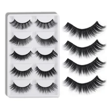 5 пар Мультипак накладные ресницы из искусственной норки толстые длинные пушистые поперечные ресницы макияж инструменты для наращивания красоты женская мода