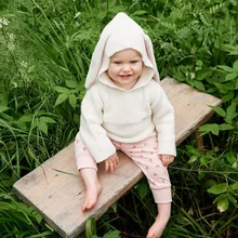 Розничная ; милые детские свитера с заячьими ушками; детский вязаный пуловер с длинными рукавами и рисунком животных; Детские свитера; весенне-осенние Топы; одежда