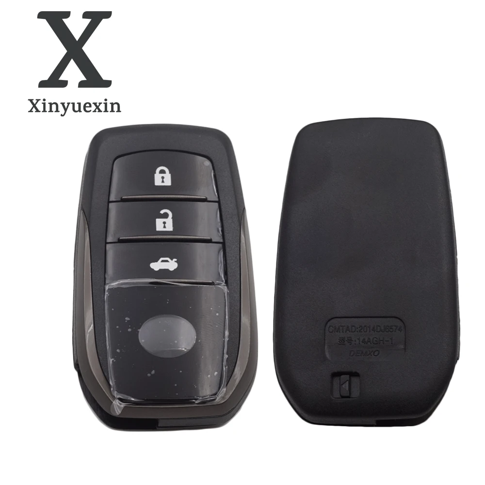 

Xinyuexin 3 Buttons Smart Remote Key Shell Cover Fit for Toyota Corolla Camry RAV4 Car Key Control Housing With No Logo