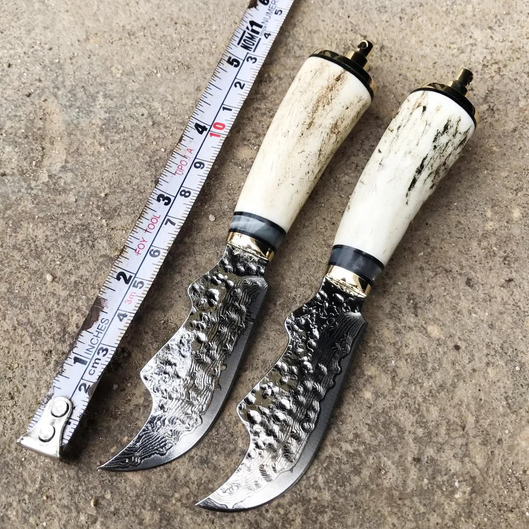 Damascus steel army Survival knife high hardness wilderness knive