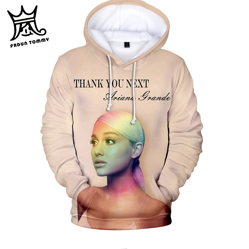 Goedkoop Frdun Tommy Ariana Grande 3D Print hoodies sweatshirt Jas Vrouwen Mannen Lange Mouwen hoody Hot Koop Casual jongen meisje kleding