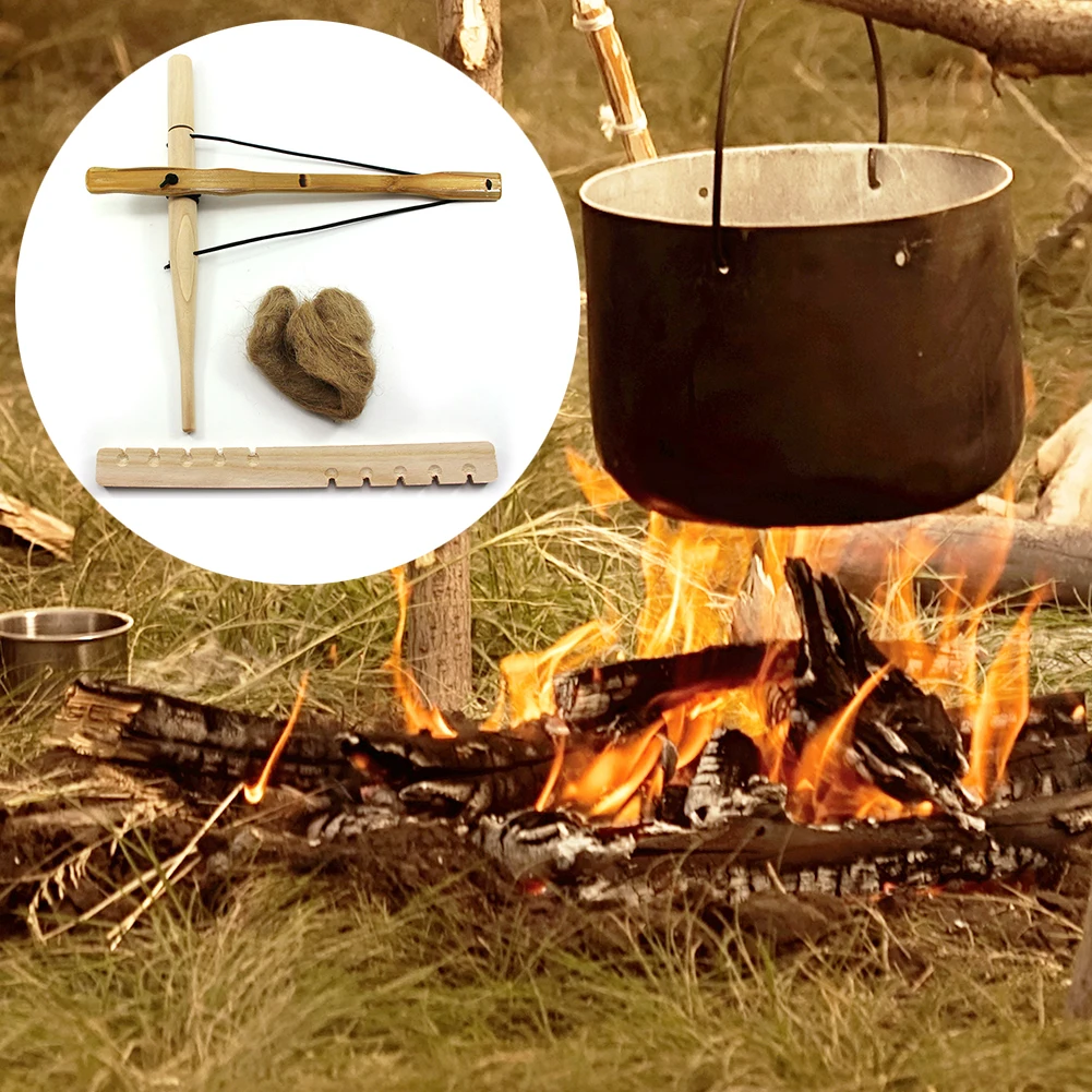 Деревообрабатывающий инструмент для производства огня, наружная зажигалка для кемпинга, инструмент для походов, набор для путешествий