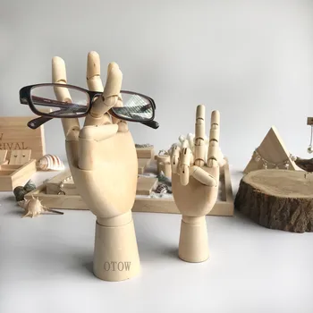 

Wood Finger Shaped Props glasses display bracelet jewelry window display jewelry shooting props