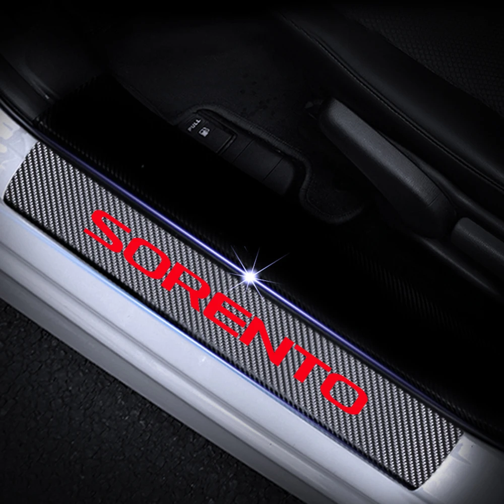 Для KIA SORENTO автомобильный Стайлинг 4D углеродное волокно виниловая наклейка автомобильный порог протектор Накладка аксессуары Накладка на порог двери