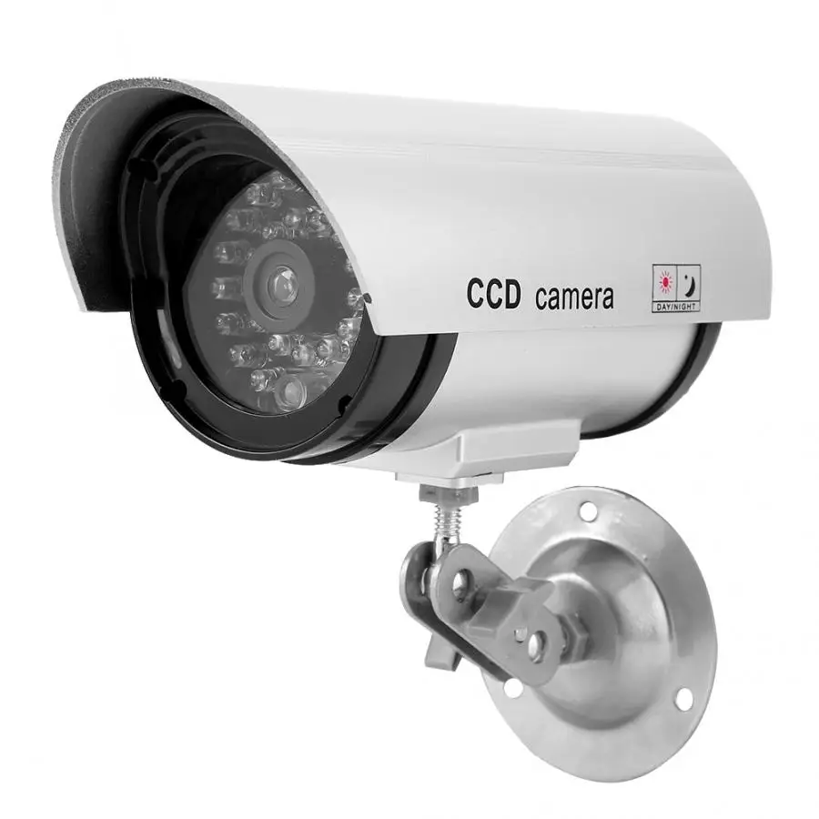 

Dummy Fake Camera Bullet Shape LED Simulation Security Monitor Camera Small Metal Bracket