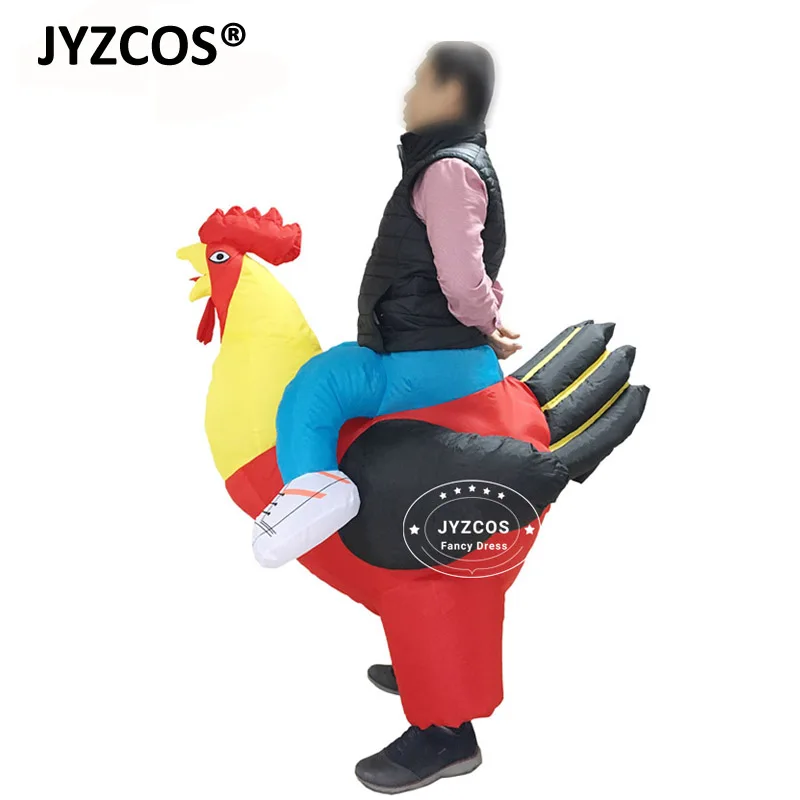 JYZCOS Chicken Cartoon Inflatable Rooster Costume Halloween Carnival ...