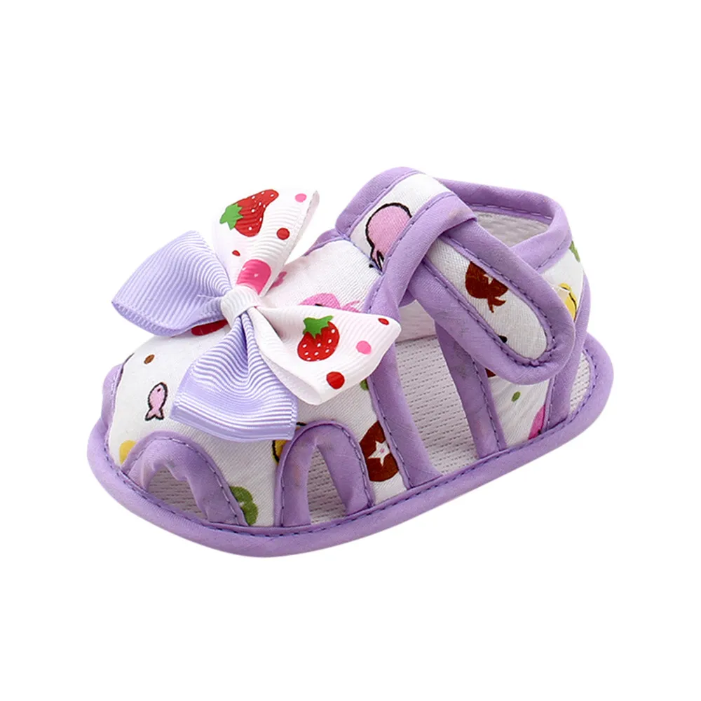 ARLONEET новорожденных сандалии для маленьких девочек летний лук мягкая подошва малышей противоскользящие обувь от 0 до 2 лет Прямая доставка