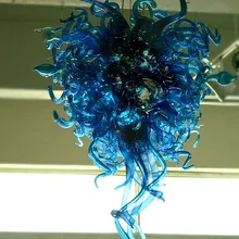 Большой размер Модный современный Синий выдувное стекло светильник художественная люстра освещение