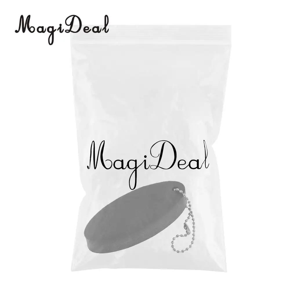 MagiDeal Oval Shaped EVA Foam Floating Key Ring Beads Boat Keychain for Canoe Kayak Rafting Canoeing Sailing Acce Black/Yellow