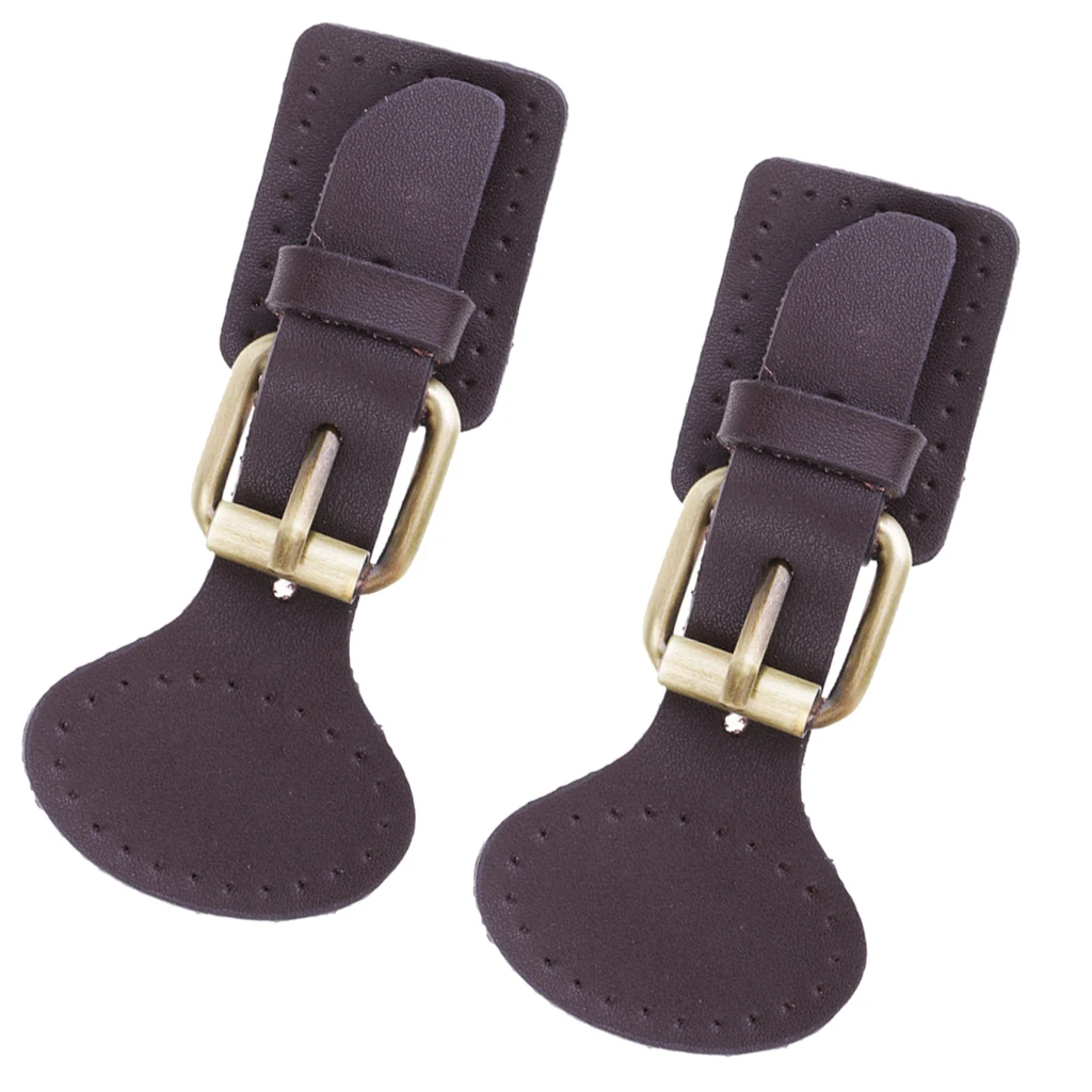 2 Sets Sew on Leather Magnetic Snap Buckles Bag Sewing Fasteners DIY Bag Accessorie Brown