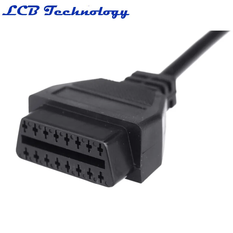 Для Nissan14 Pin 14Pin Consult Male to OBD 2 OBDII DLC 16 Pin Female для Nissan 14Pin интерфейс автомобиля диагностический кабель преобразователя