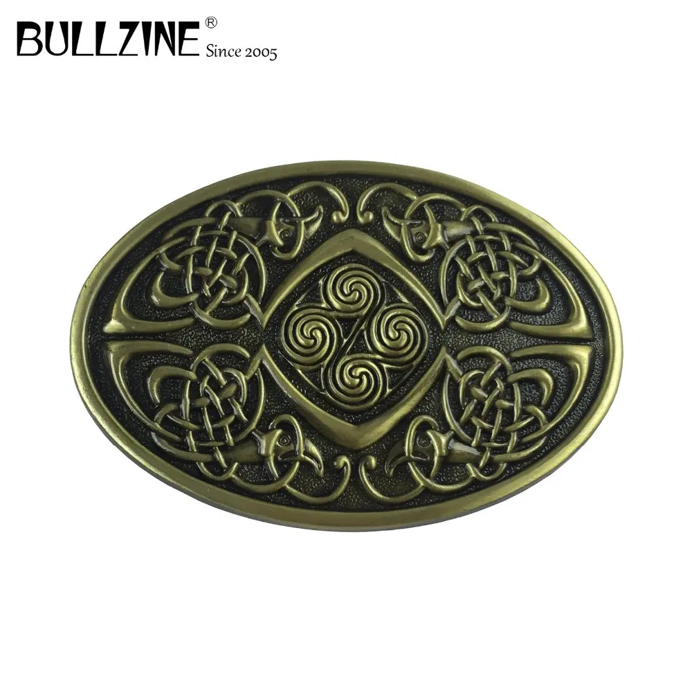 

Bullzine western celtic knot COWBOY jeans belt buckle 2 colors available FP-03323 suitable for 4cm width belt drop shipping