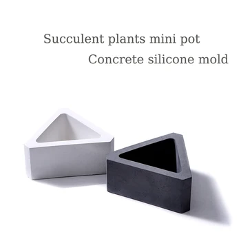 

Succulent Plants Mini Pot Mold Triangular Planter Mold Silicone Concrete Mold Cement Clay Crafts Mould