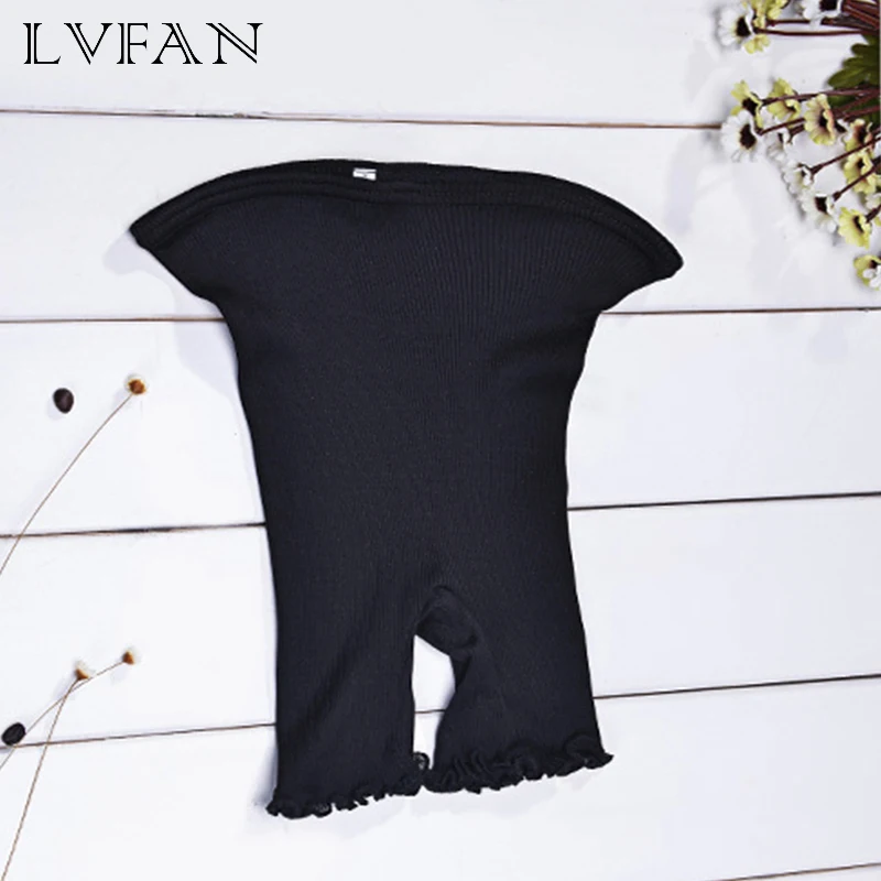 

3 pcs/lot women Silk lingerie Plus Cotton Thread Seamless Safety Pants Anti-Light Pants Hot Pants Pure Colors LVFAN K013