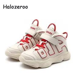 Halozeroo новые зимние детские повседневные кроссовки для девочек детские спортивные кроссовки из искусственной кожи детские теплые туфли для