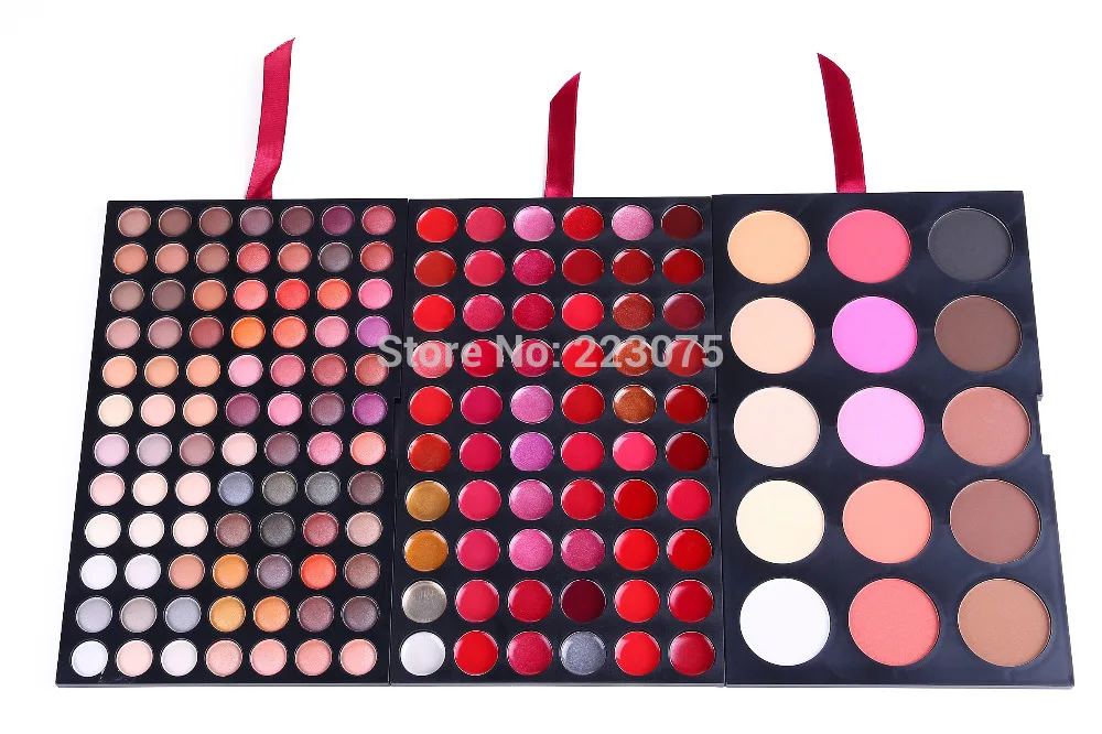 ФОТО Pro 159 colors Makeup Pallette 84 Eyeshadow 15 Concealer Camouflage 60 Lip Gloss Hot