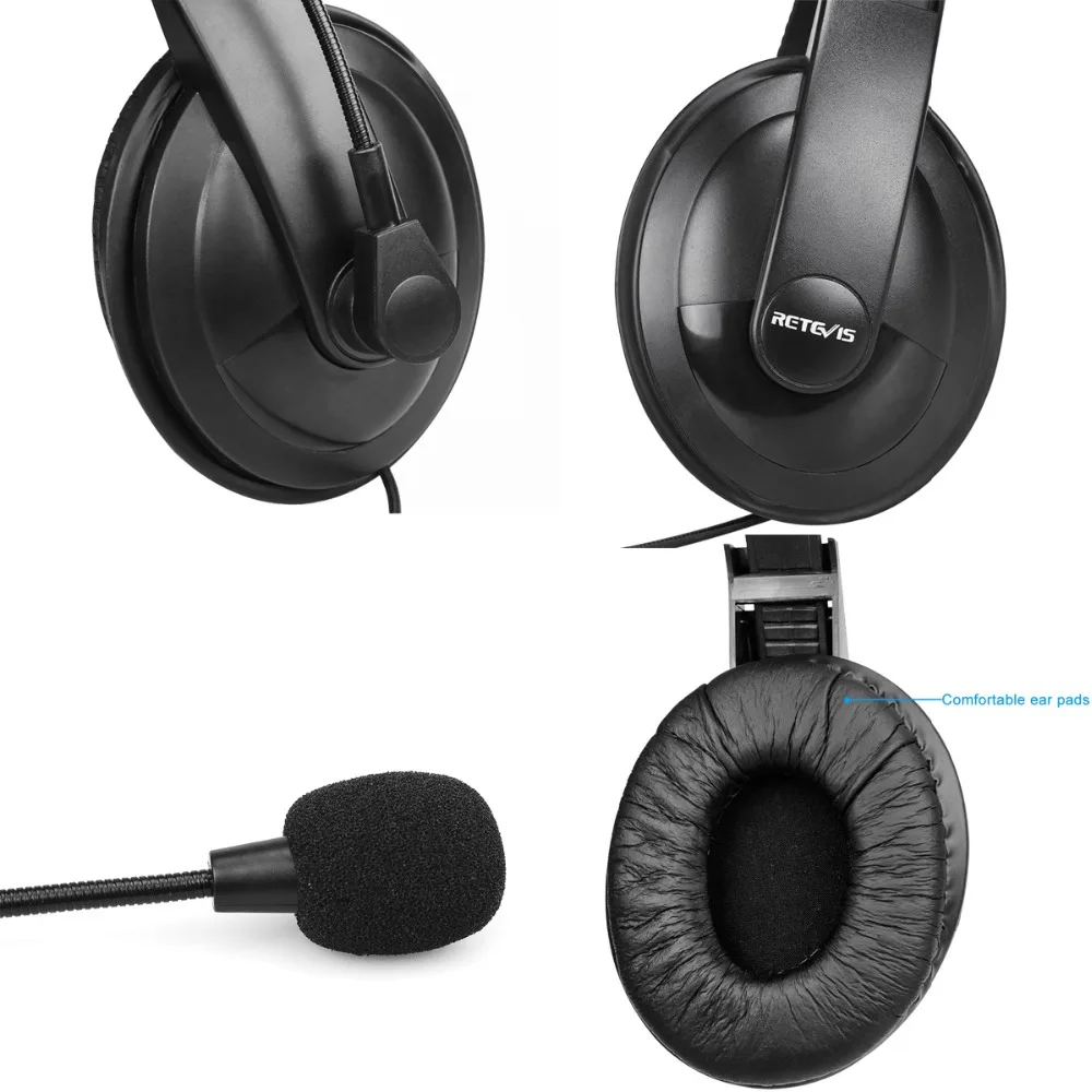 Регулируемый 2 контактный наушник Retevis EHK004 для Kenwood H777 RT22 RT24 RT5R RT3 RT81|headset factory|headset