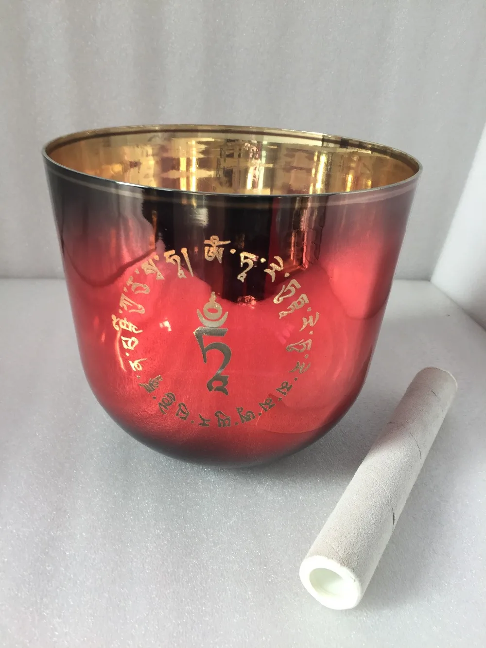 3th Octave colour Crystal Singing Bowl 7.75 Inch,432HZ, Perfect musical