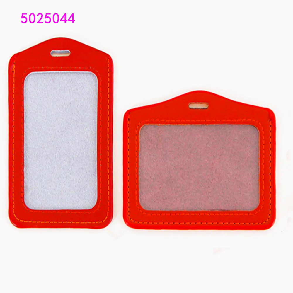 

619 PU Leather card sleeve ID Badge Bank Credit Card Badge Holder Accessories Reels Key Ring Chain Clips School student office