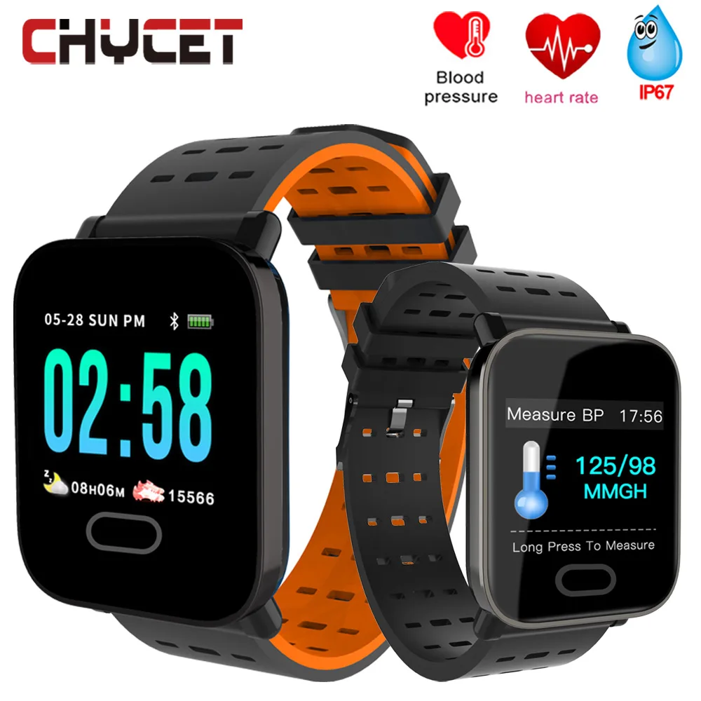 

Smart Bracelet A6 Blood Pressure Measurement Color Screen Fitness Tracker Watch Waterproof IP67 Heart Rate Monitor GPS Tracker