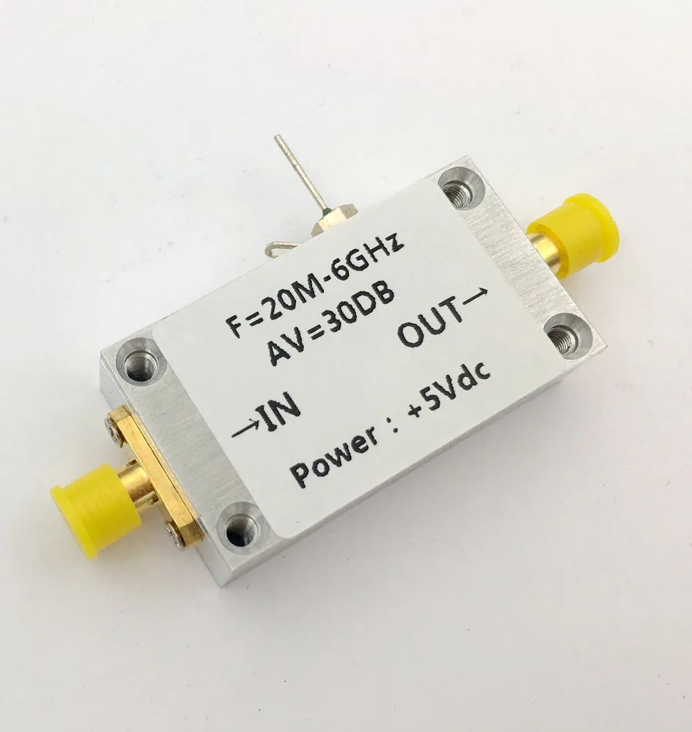 LNA 20 MHZ 6 GHZ усиление 30 дБ низкий уровень шума усилитель RF Высокая линейность CNC