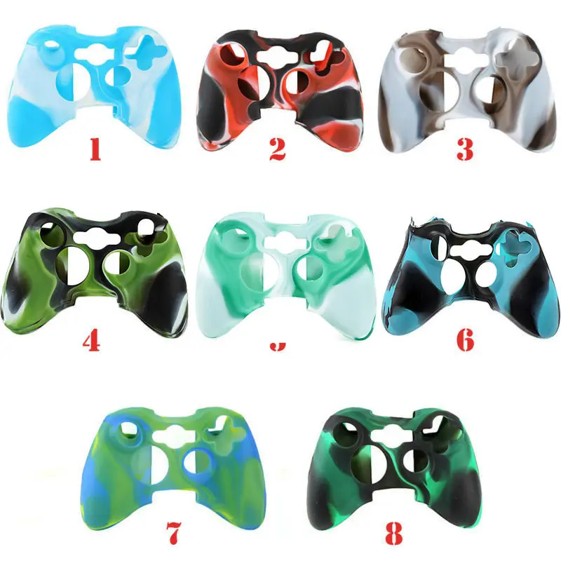 Mix Camo Protective Silicone Gel Skin Case Cover for Xbox 360 Controller | Электроника