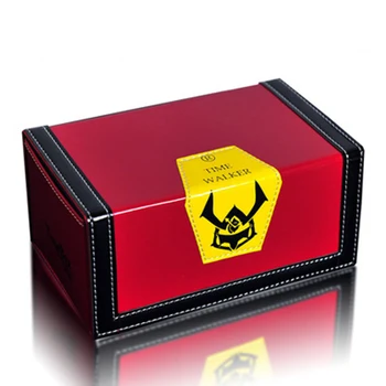 

TW Hand Made Genniue Leather Opposite Open Cards Box Three Colors Deck Case Suitable for Magical Game/YGO/PKM Holding 180 Cards