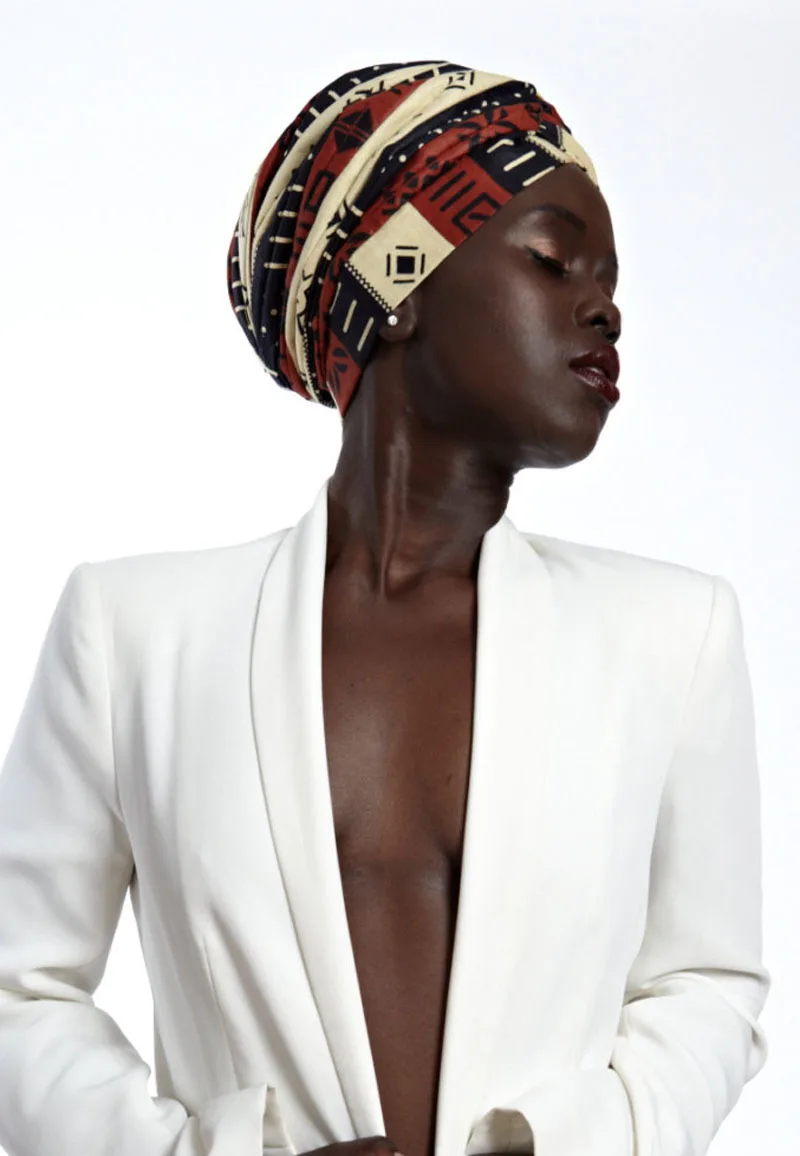 Тюрбан шаль основа волос богемная повязка для волос химический тюрбан стрейч хлопок Африканский дизайн платок длинный головной платок еврейский головной убор