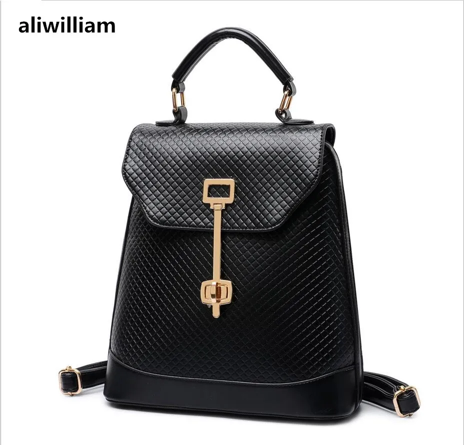 ALIWILLIAM Spring and Summer Brand New Lady Lingge key Lock Shoulder Bag Fashion Trend Female Women
