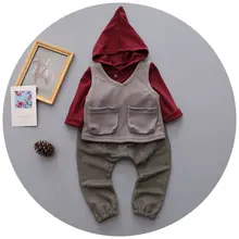 England Style Fashion Kids 2016 3PCS Sets Kids Boys Ropas Infantil Children Suit For Boys Infant Toddler Boy Clothing