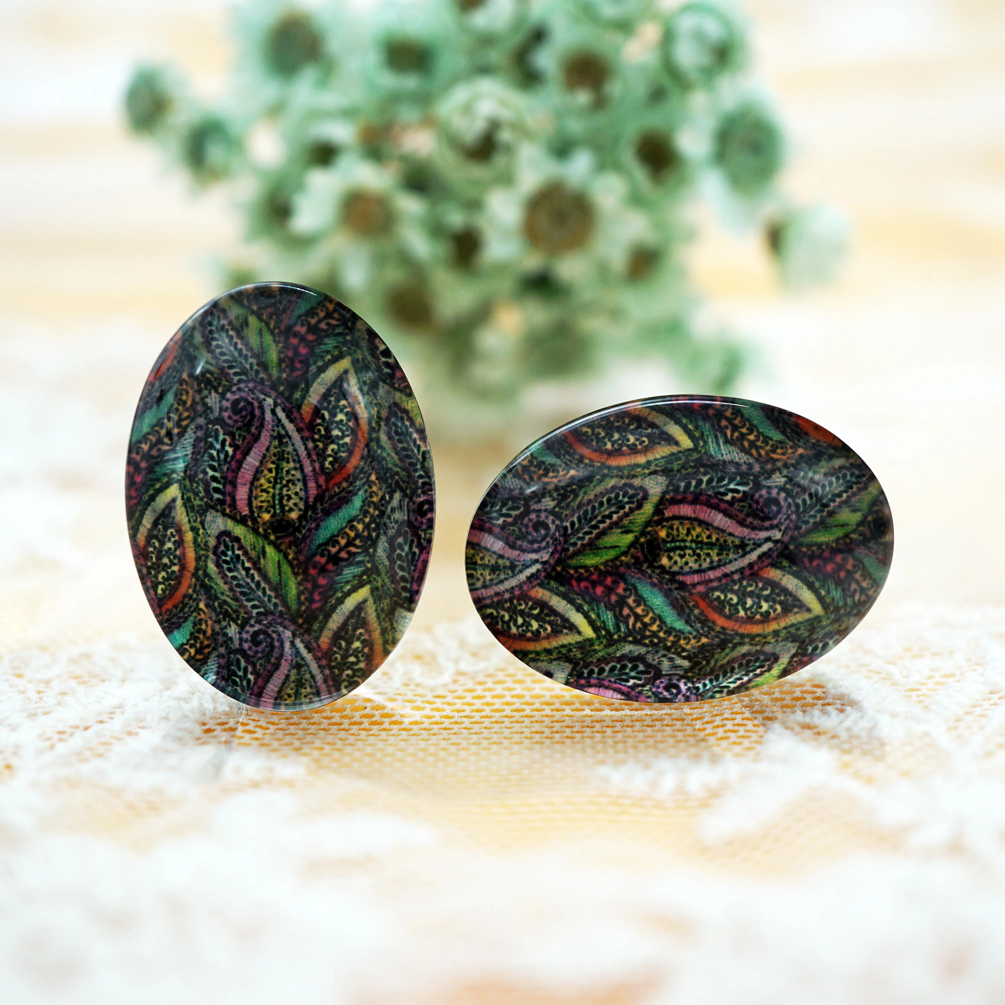 

10PCS/lot oval 13MM X 18MM Glass Cabochon for bracelet necklace women earring rings brooch DIY Jewelry hand made supply