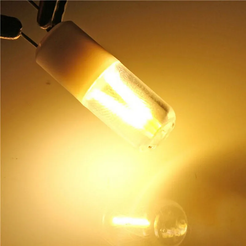 2w G4 Светодиодная лампа накаливания 12v DC/AC 200lm теплая белая свеча люстра