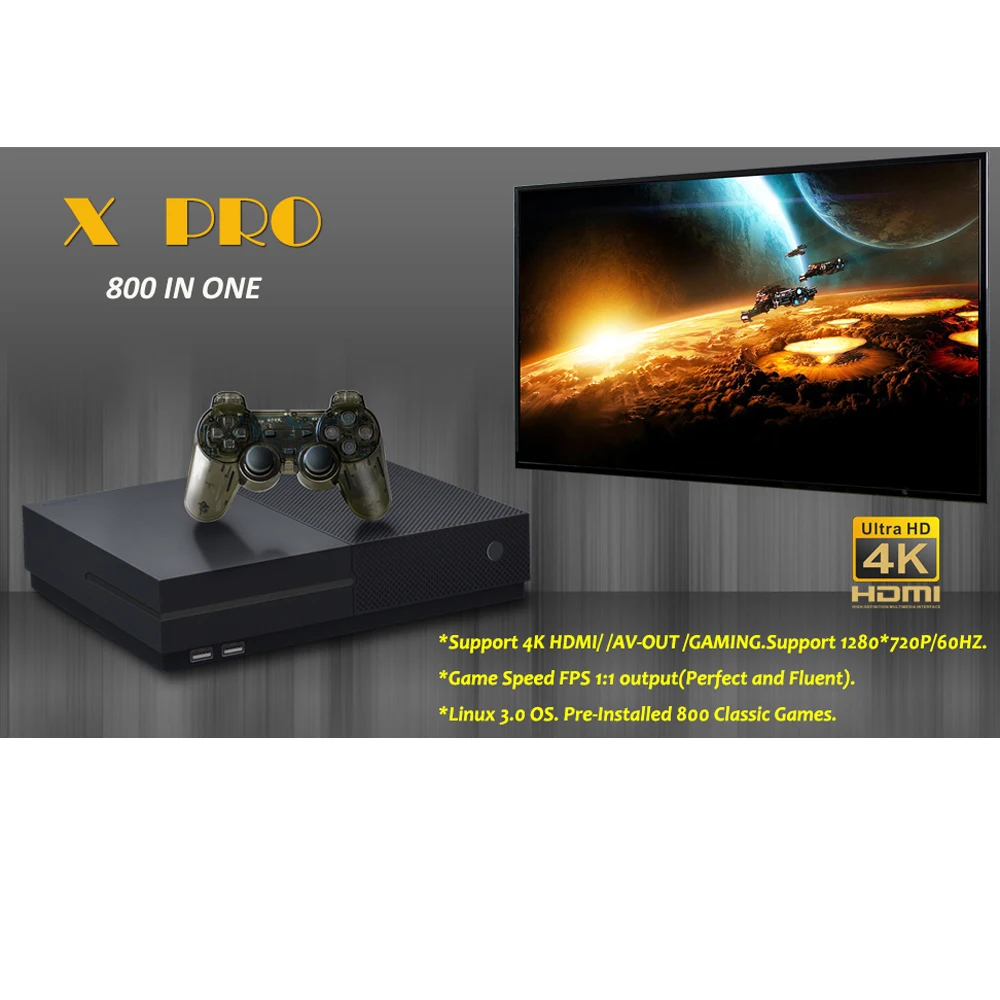 Игровая приставка ретро 64 бит 4K Hdmi 2018 классических семейных видеоигр|Портативные