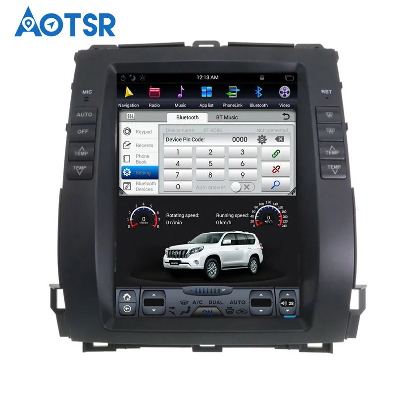 Android 8 Tesla стиль автомобиля gps навигация для Toyota Land Cruiser Prado/Lexus GX470 02-09 головное устройство Мультимедиа Радио магнитофон